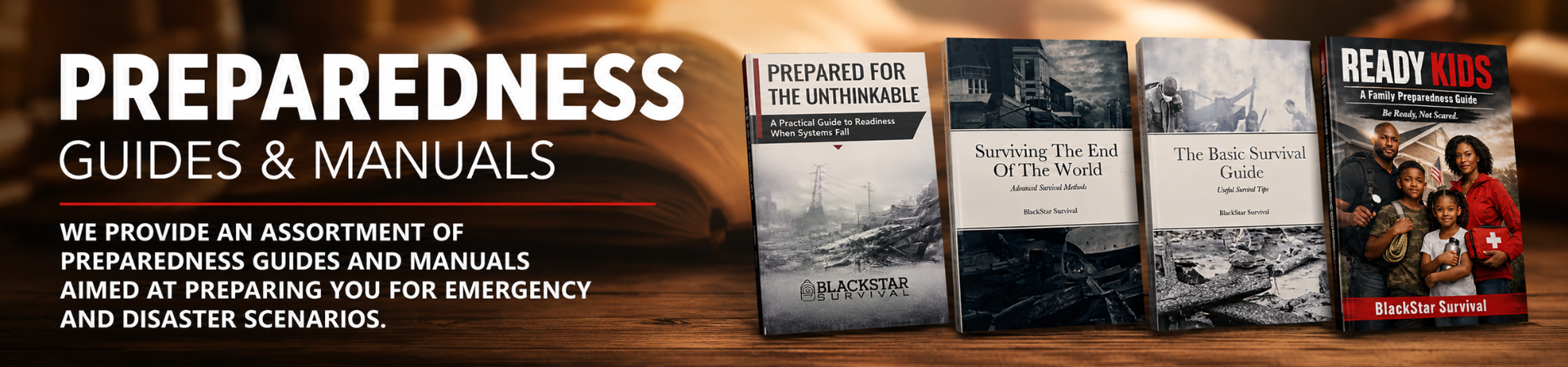 Start or build your survival or emergencypreparedness library with our essential guides aimed at preparing you for everything.